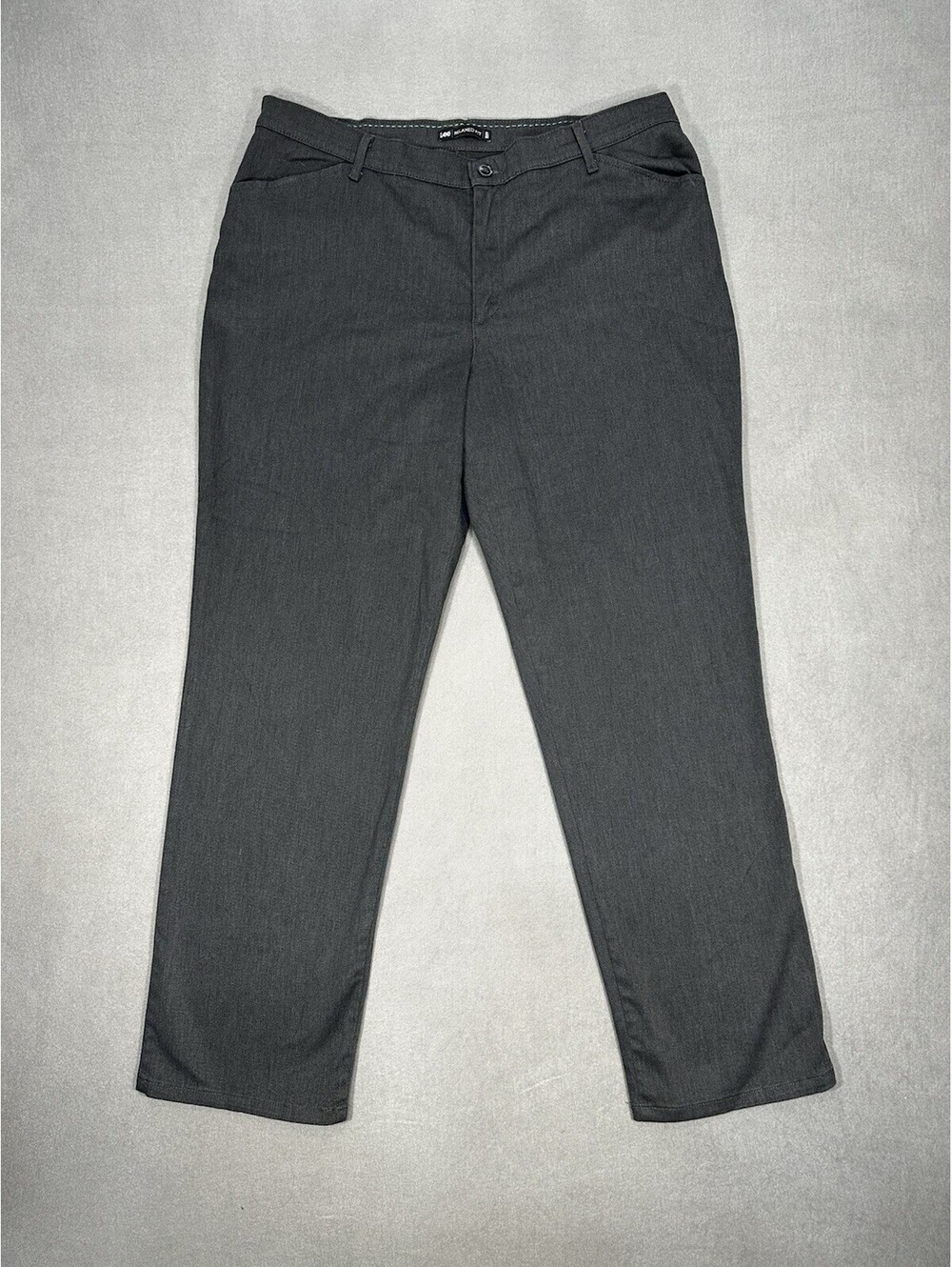 Lee Relaxed Fit Women’s Gray Casual Pants Size 16 Medium Stretch
